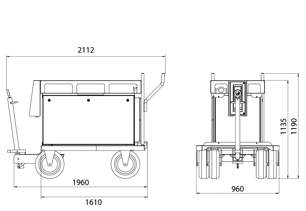 Габариты ITW GSE 2400 Compact (30-90кВА) Габариты ITW GSE 2400 Compact (30-90кВА), мобильная установка